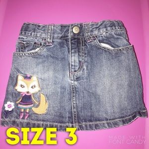 Gymboree Girls Fox Jean Skirt